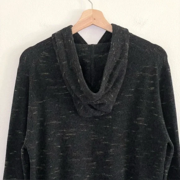 Club Monaco Cashmere Sweater Pullover Hoodie Charcoal Medium - Picture 5 of 13